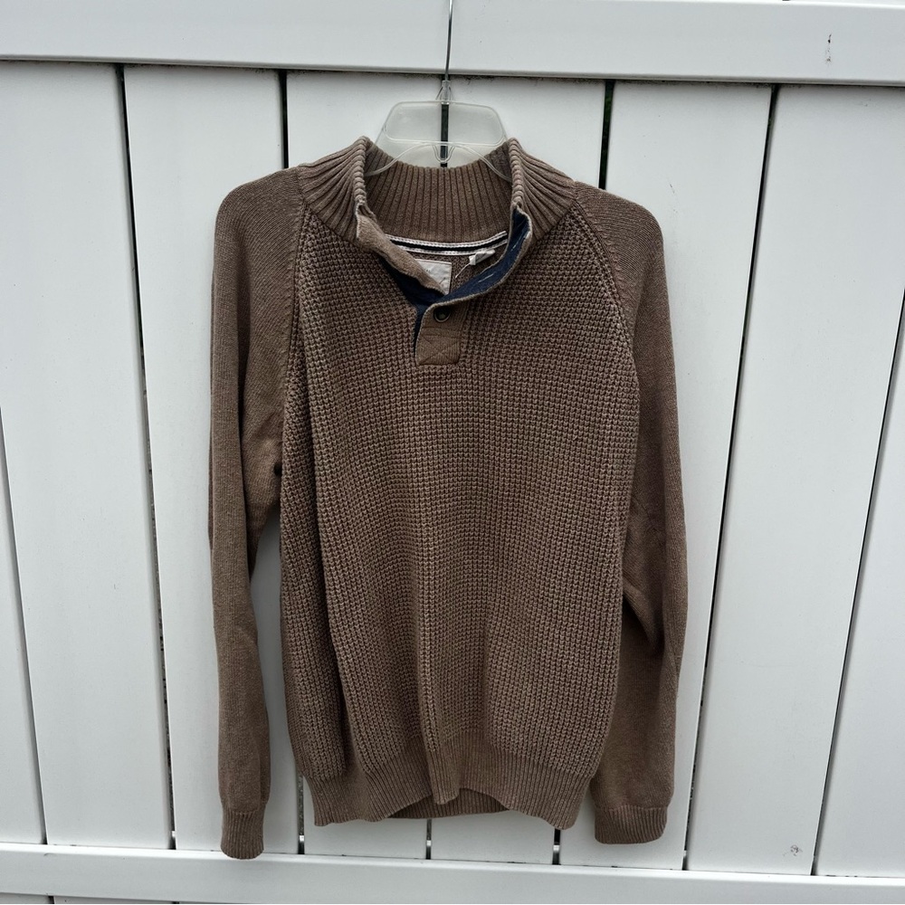 Weatherproof Brown Size Large Cotton Sweater